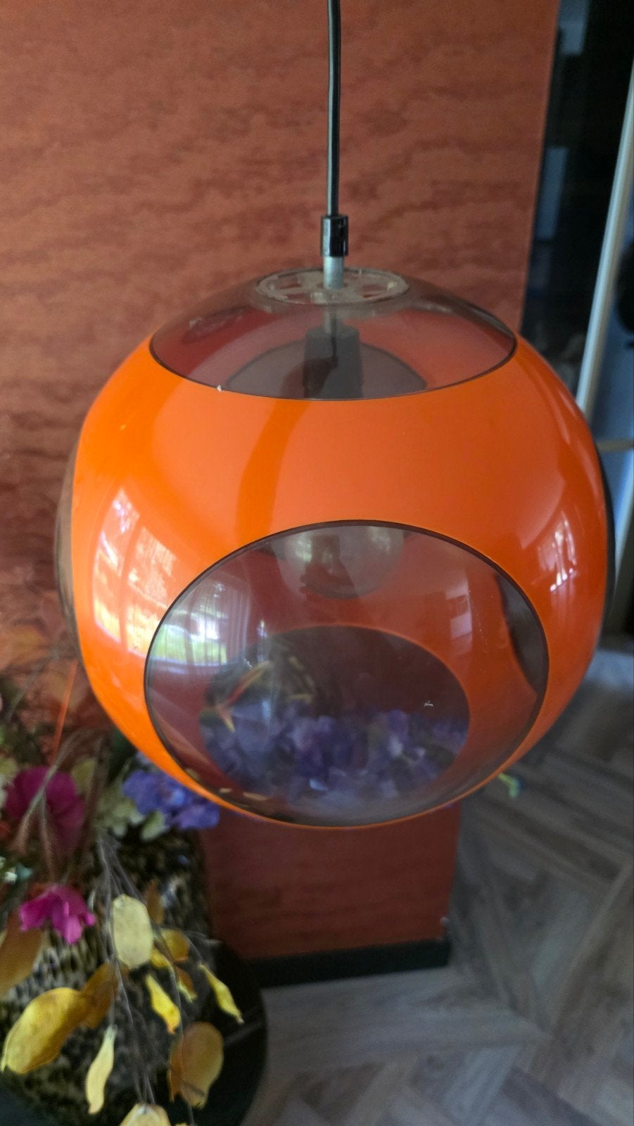 Massive 'Bug Eye' UFO Hanglamp uit de Jaren '70 space age, Ophalen of Verzenden