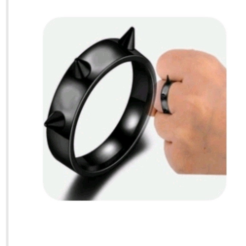ringen titanium maat 18 en 19, Verzenden, Nieuw, Zwart