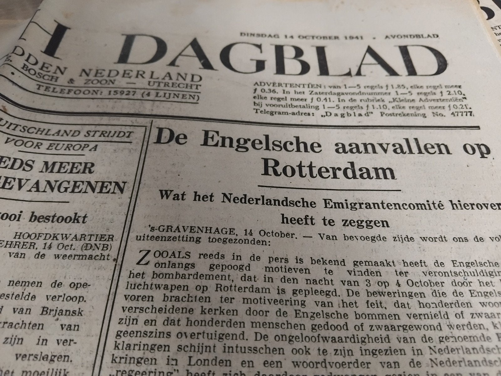50x Orgn.Krant Utrecht WO2, Ophalen of Verzenden, Gelezen, Krant