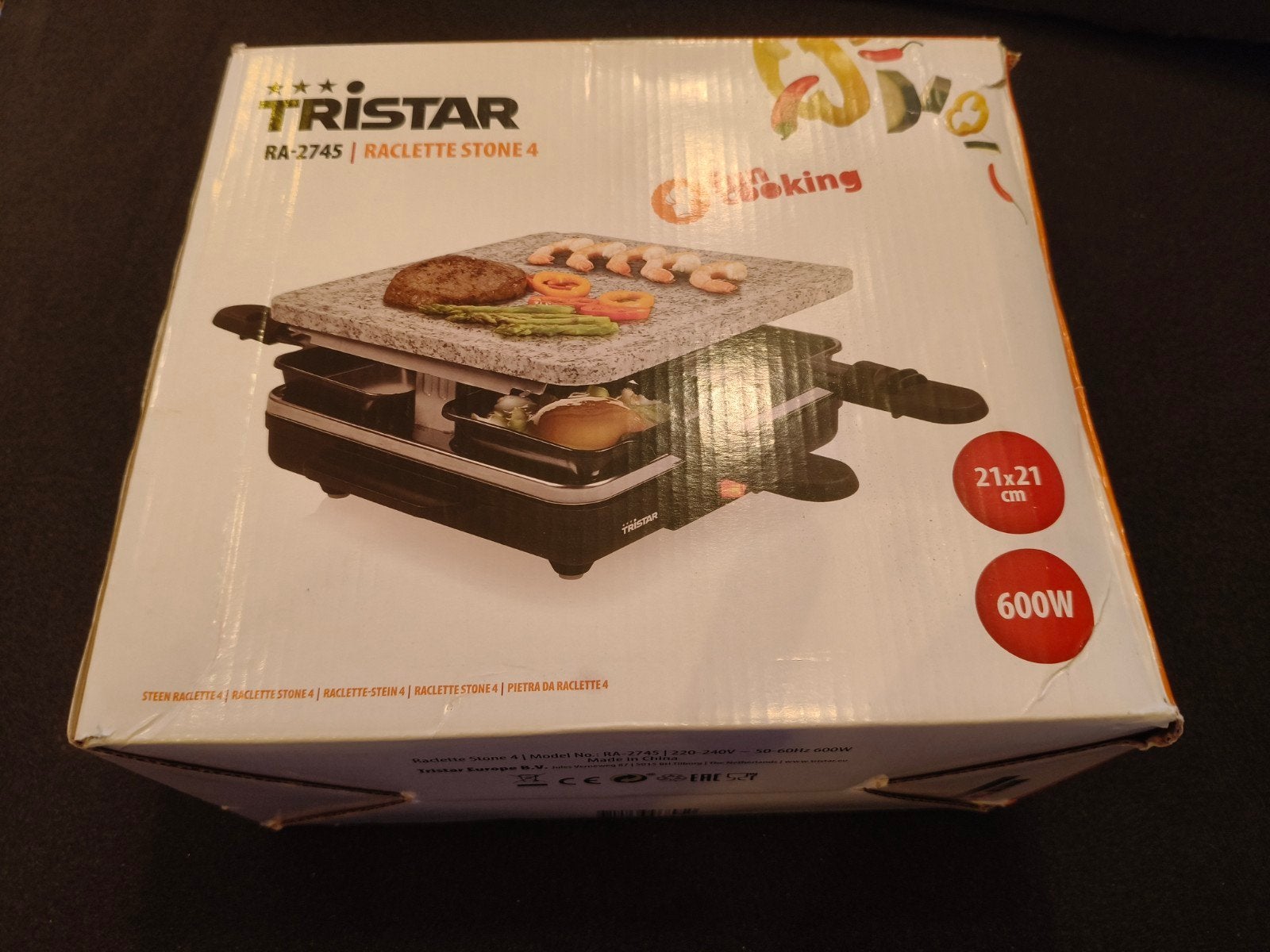 Tristar RA-2745 Steen raclette 4 personen., Ophalen of Verzenden, Nieuw