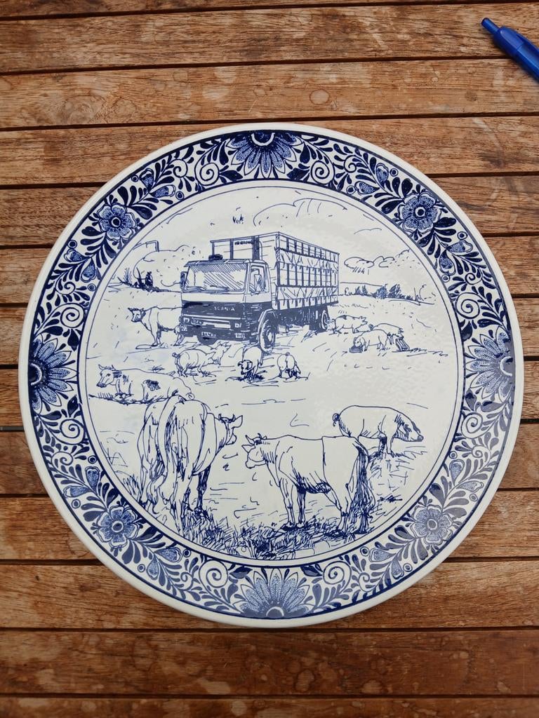 Delfts blauw wandbord, Ophalen of Verzenden