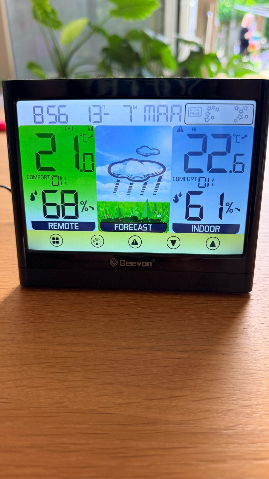 Geevon weerstation met losse buiten meter - Zo goed als nieu, Ophalen of Verzenden, Zo goed als nieuw, Weerstation