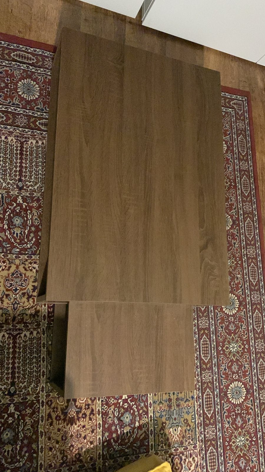 Moderne salon tafel 90x50, Gebruikt, Overige houtsoorten, 50 tot 100 cm, Ophalen of Verzenden
