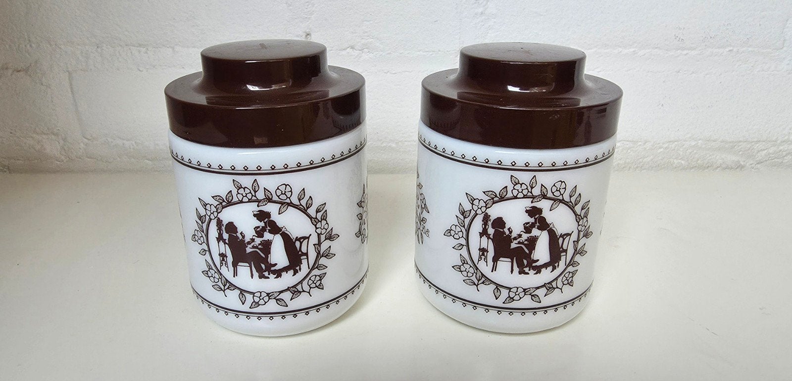 Vintage Douwe Egberts voorraad potten, Ophalen of Verzenden