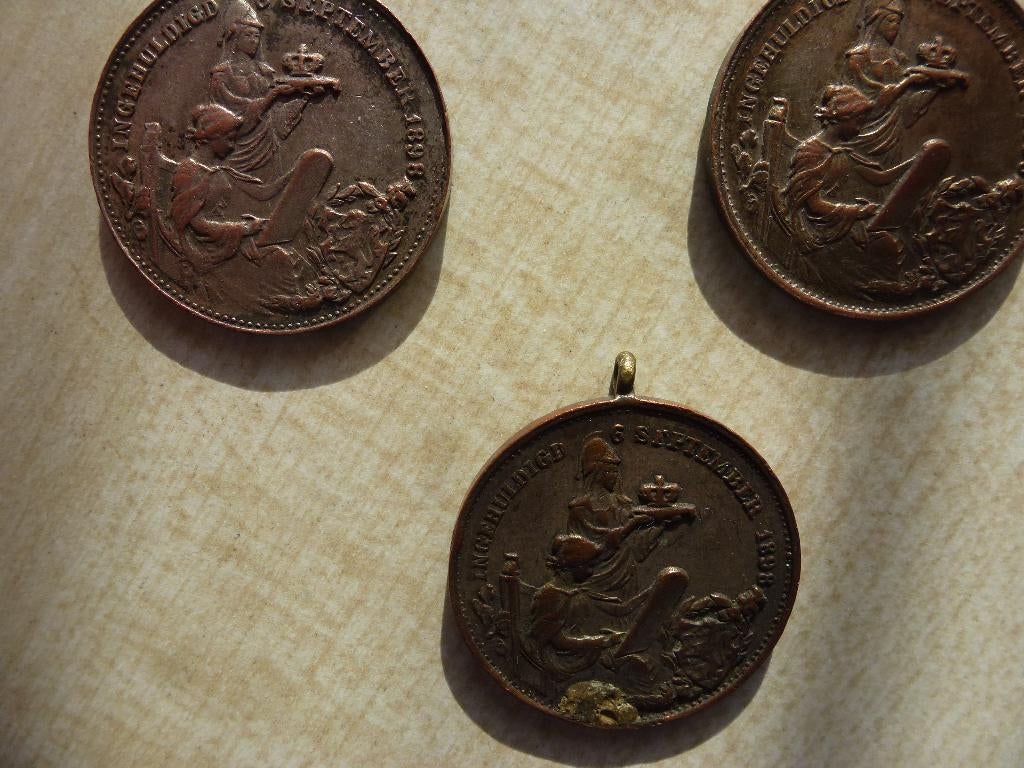 Penningen Wilhelmina, Ophalen of Verzenden, Brons, Nederland
