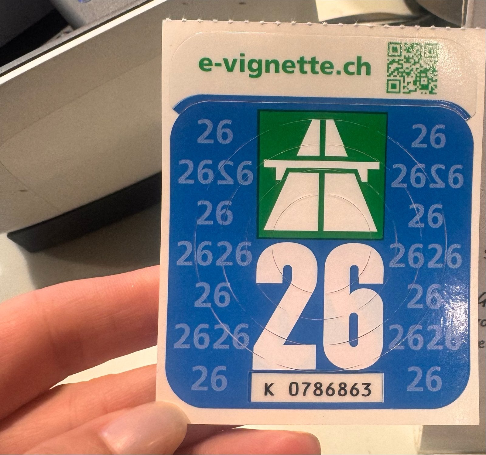 Vignet Zwitserland, incl ongebruikte sticker, Tickets en Kaartjes, Drie personen of meer