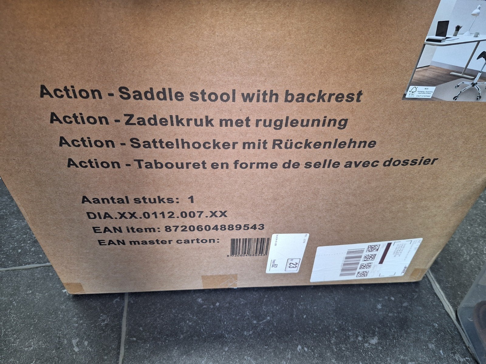 Nieuwe Zadelkruk op Wielen - Ergonomisch & Verstelbaar, Huis en Inrichting, Ophalen, Zwart, Nieuw, Bureaukruk