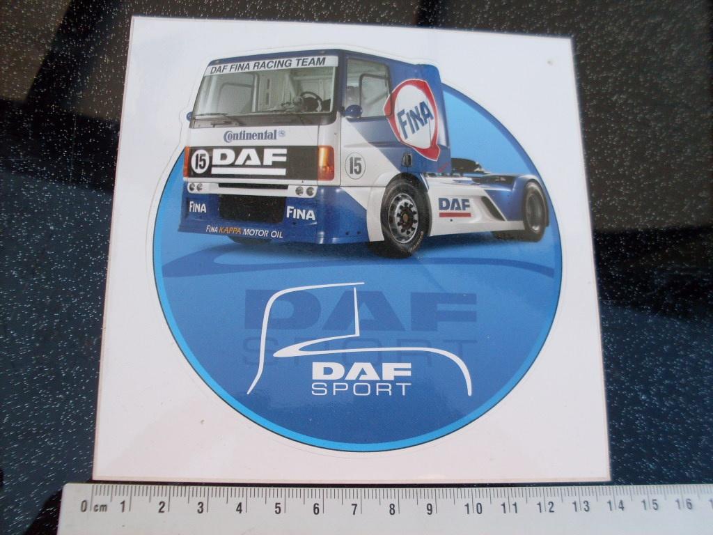 sticker DAF trucks sport daf fina racing team continental, Verzenden, Zo goed als nieuw, Auto of Motor