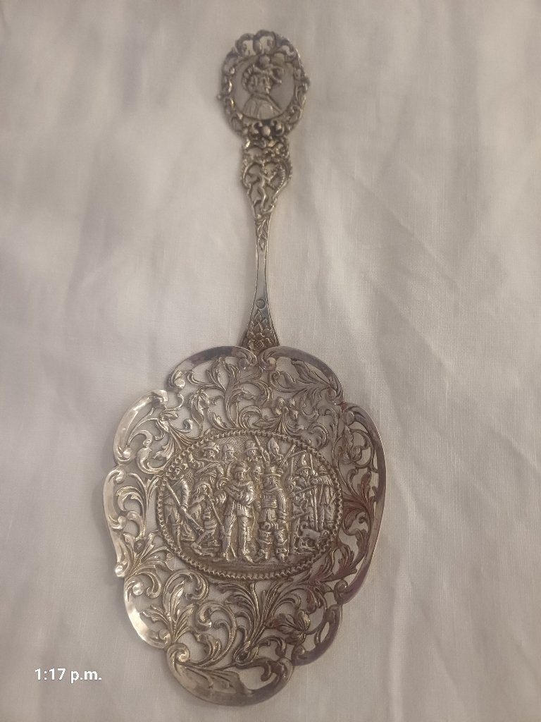 Zilveren natfruitschep, Ophalen of Verzenden, Zilver