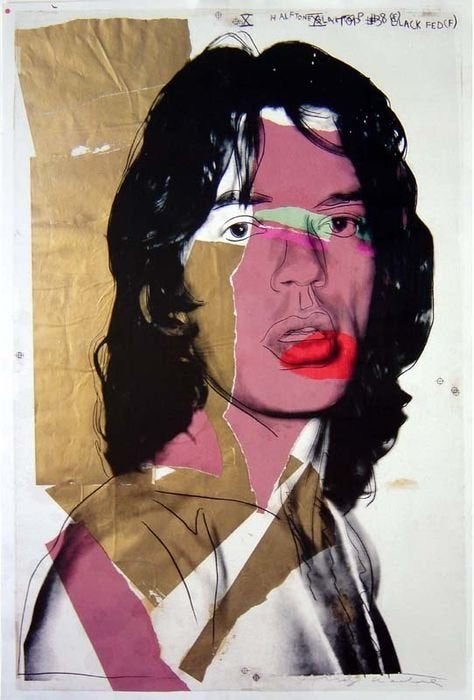 Andy Wrahol - Mick jagger - Rolling Stones, Ophalen of Verzenden, Vintage, Portret of Personen