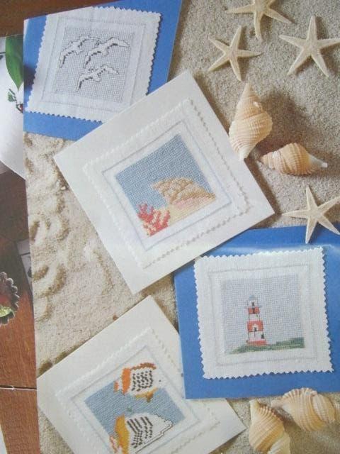 Borduurpatroon Zeemeeuw / Schelpen / Vissen / Vuurtoren 5512, Verzenden, Nieuw, Handborduren, Patroon