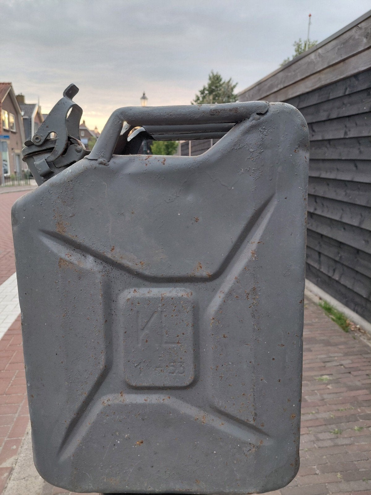 Originele Militaire Jerrycan Koninklijke Landmacht 1953, Overige typen, Onbekend, Ophalen of Verzenden, Onbekend