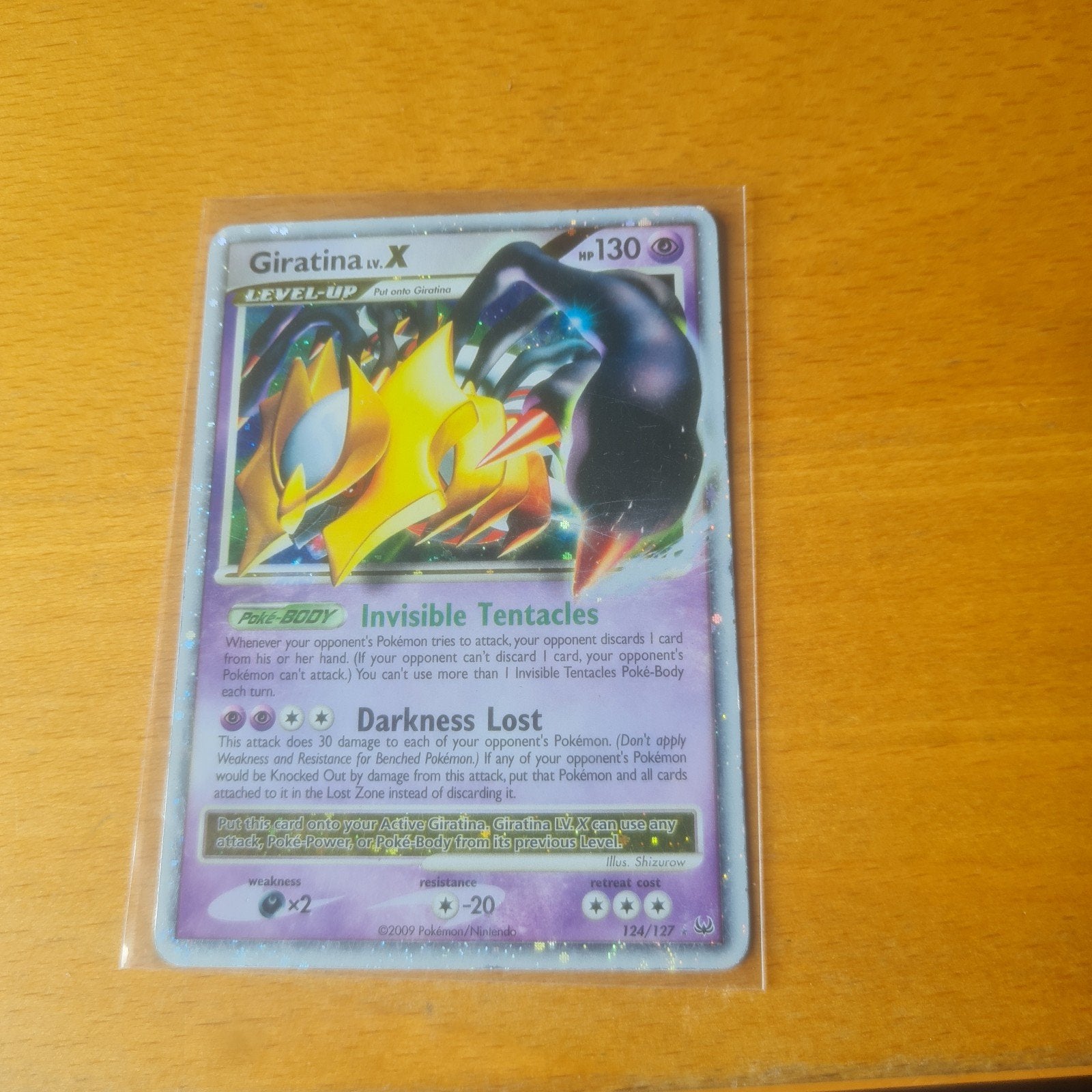 Giratina LV.X Pokémon Kaart - Zeldzaam en in Topstaat!, Ophalen of Verzenden, Zo goed als nieuw, Losse kaart, Foil