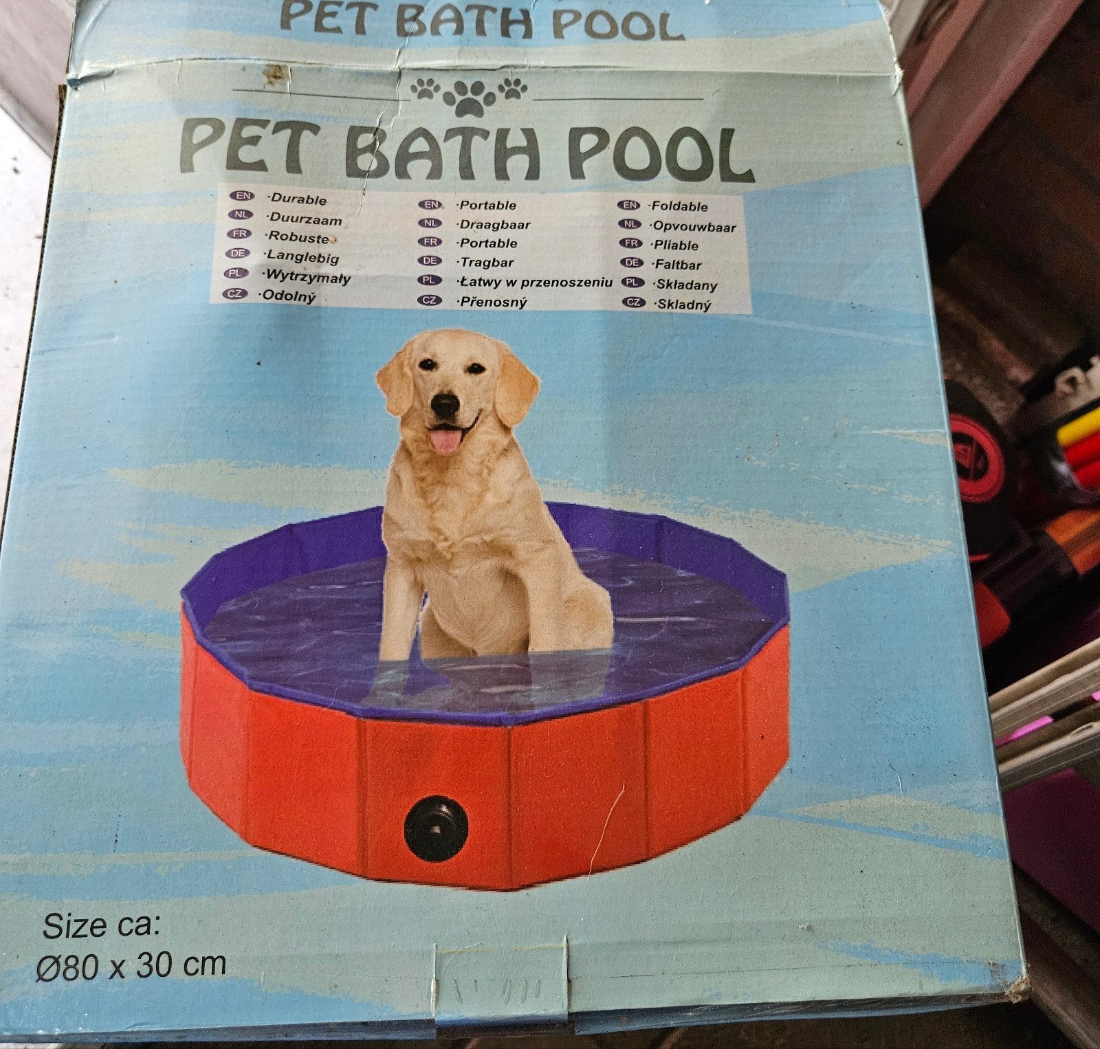 honden zwembad afm Ong doorsnede 80 cm,hoog 30 cm, Overige merken, Ophalen of Verzenden, Zo goed als nieuw, Overige typen