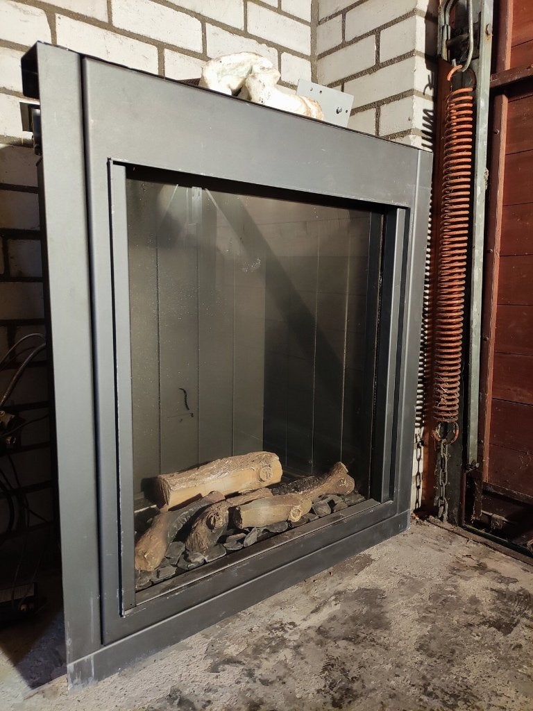 Bellfires Topsham kachel, Huis en Inrichting, Ophalen, Gebruikt, Gas, Inbouw