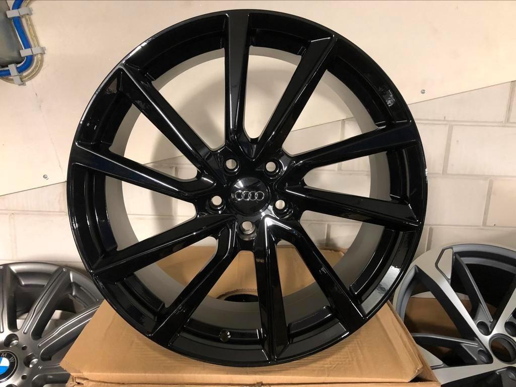 NIEUW 20inch Audi Seat Skoda VW Black RS Style Velgen! 5x112, -, -, Banden en Velgen, Nieuw