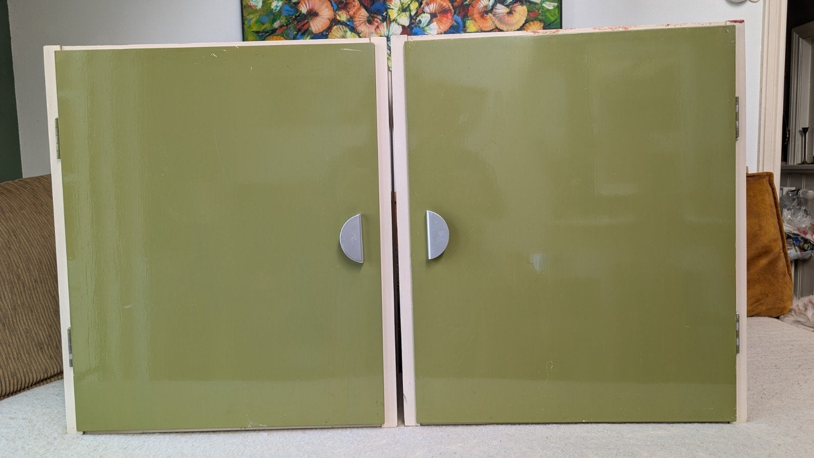 Bruynzeel Piet Zwart jaren 60 bovenkasten 55x64x30, Huis en Inrichting, Keuken | Keukenelementen, Ophalen, 50 tot 100 cm, Zo goed als nieuw