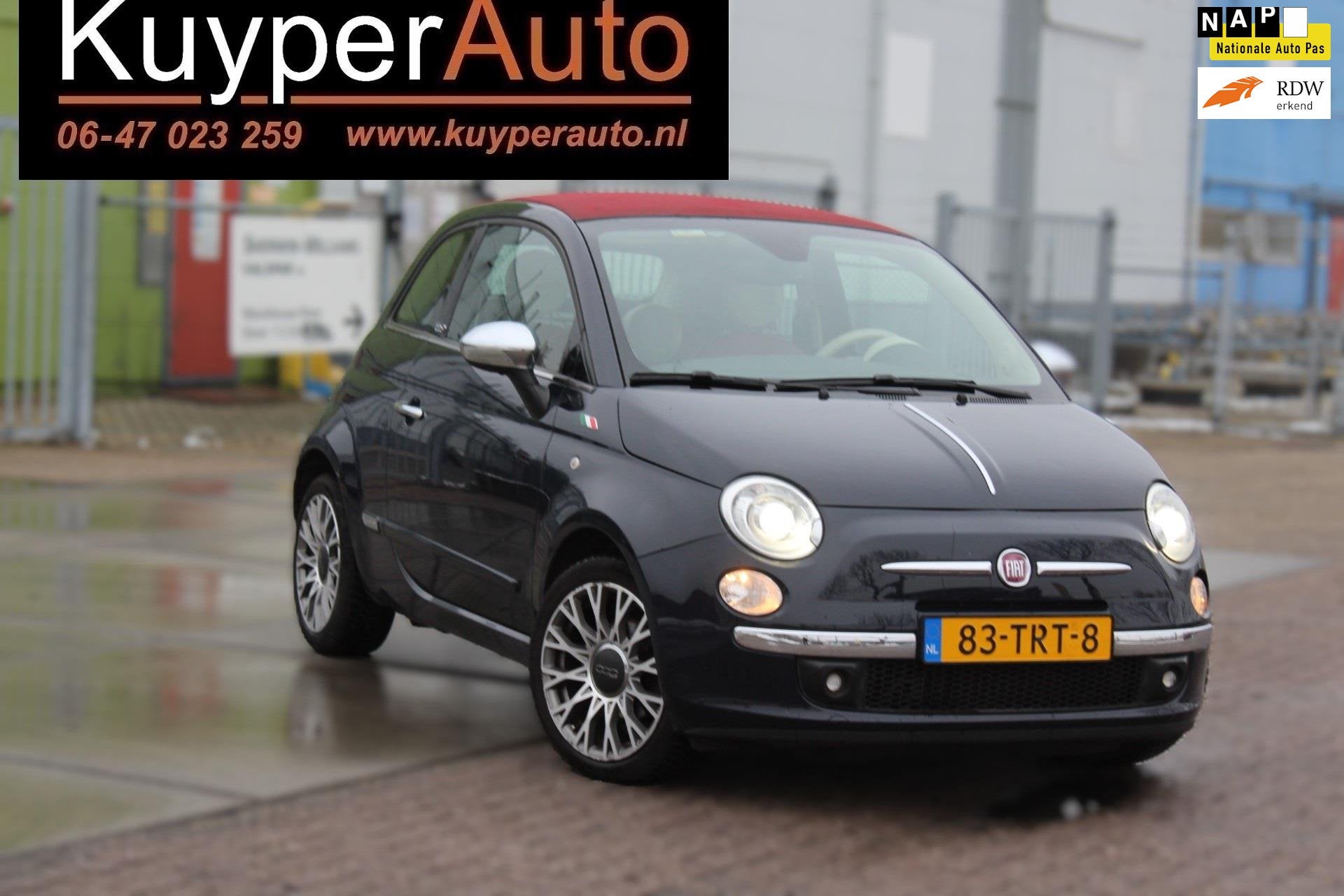 Fiat 500 C 0.9 TwinAir Lounge AUTOMAAT CABRIO LEDER PARKEERS, Auto's, Fiat, Euro 5, 86 pk, Gebruikt, 31 €/maand