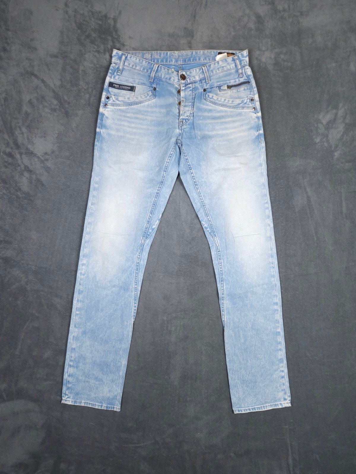 Pme Legend Broek W34 L38 Regular Straight Fit Blauw Pall Mal, ., Zo goed als nieuw, ., W33 - W34 (confectie 48/50)