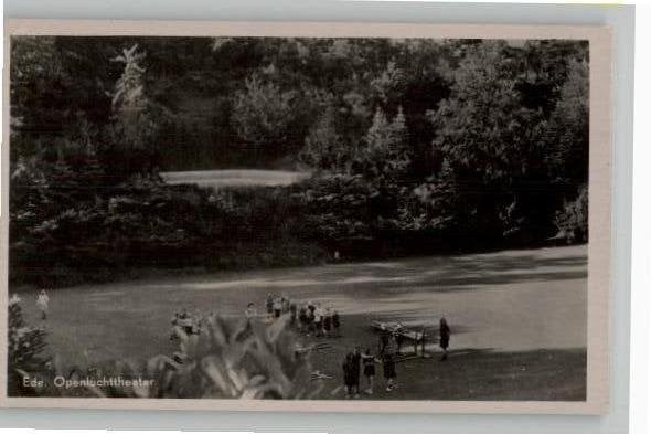 Ede 2 kaarten openluchttheater, Verzenden, 1940 tot 1960, Gelopen, Gelderland