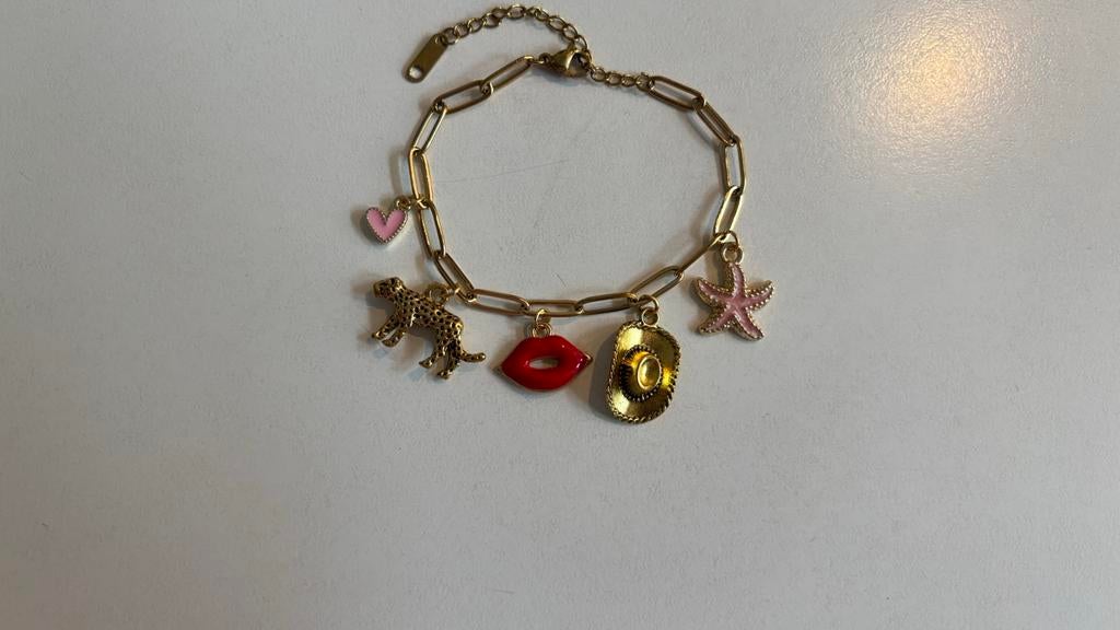 Bedel armband goudkleurig, Ophalen of Verzenden, Nieuw, Goud, Overige materialen