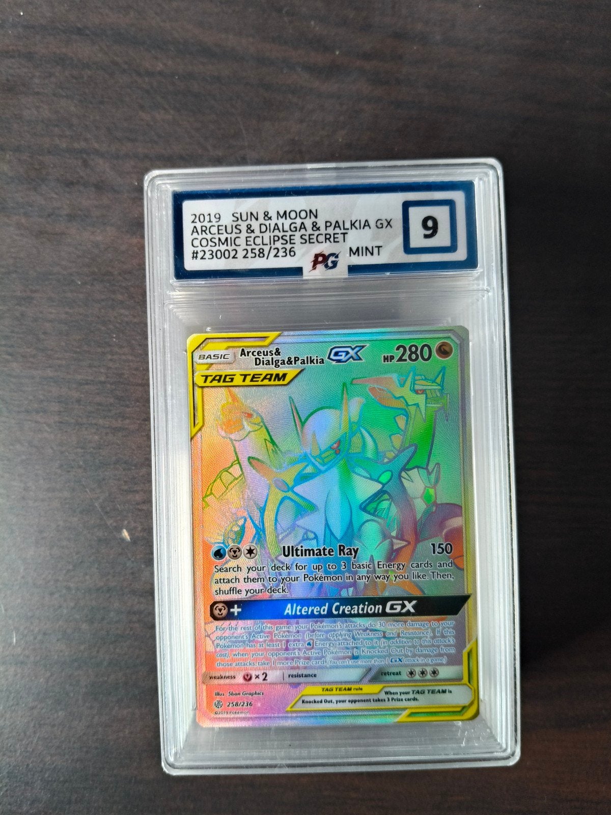 Arceus & Dialga & Palkia GX Cosmic Eclipse Secret PG 9, Ophalen of Verzenden