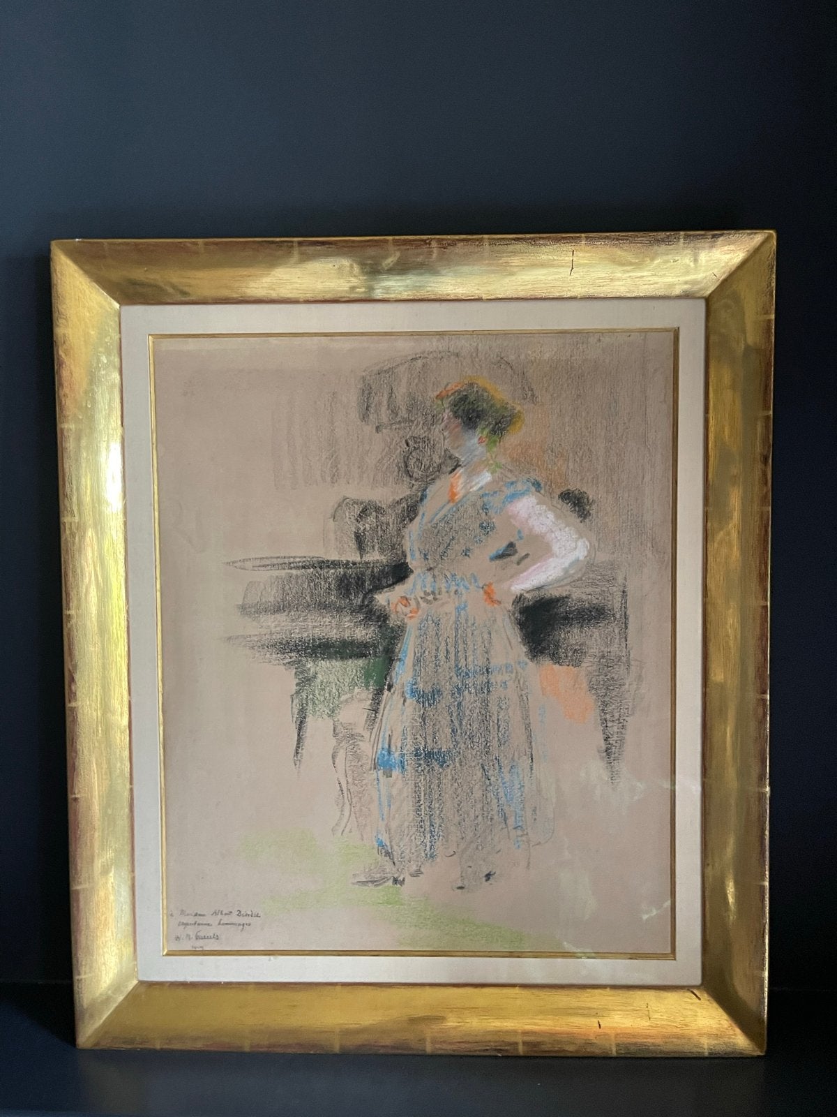 Willem Paerels - Vrouw aan de piano (pastel), Ophalen