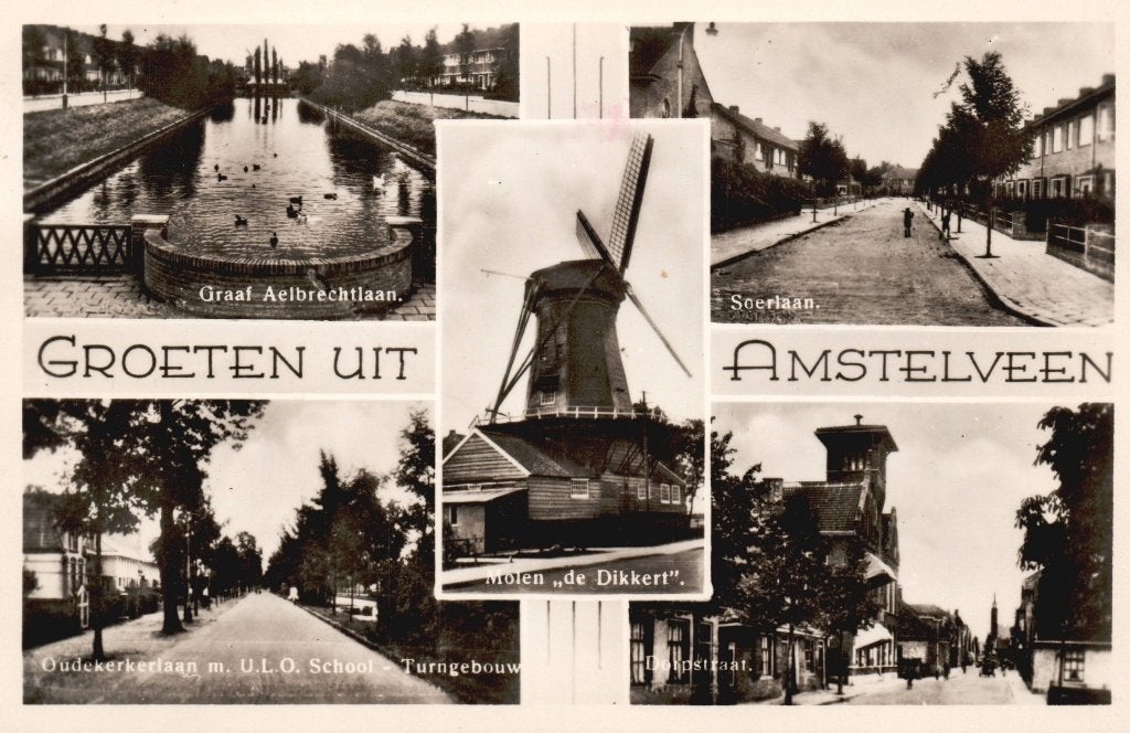 Groeten uit Amstelveen (1951) 131571, Verzenden, 1940 tot 1960, Gelopen, Noord-Holland