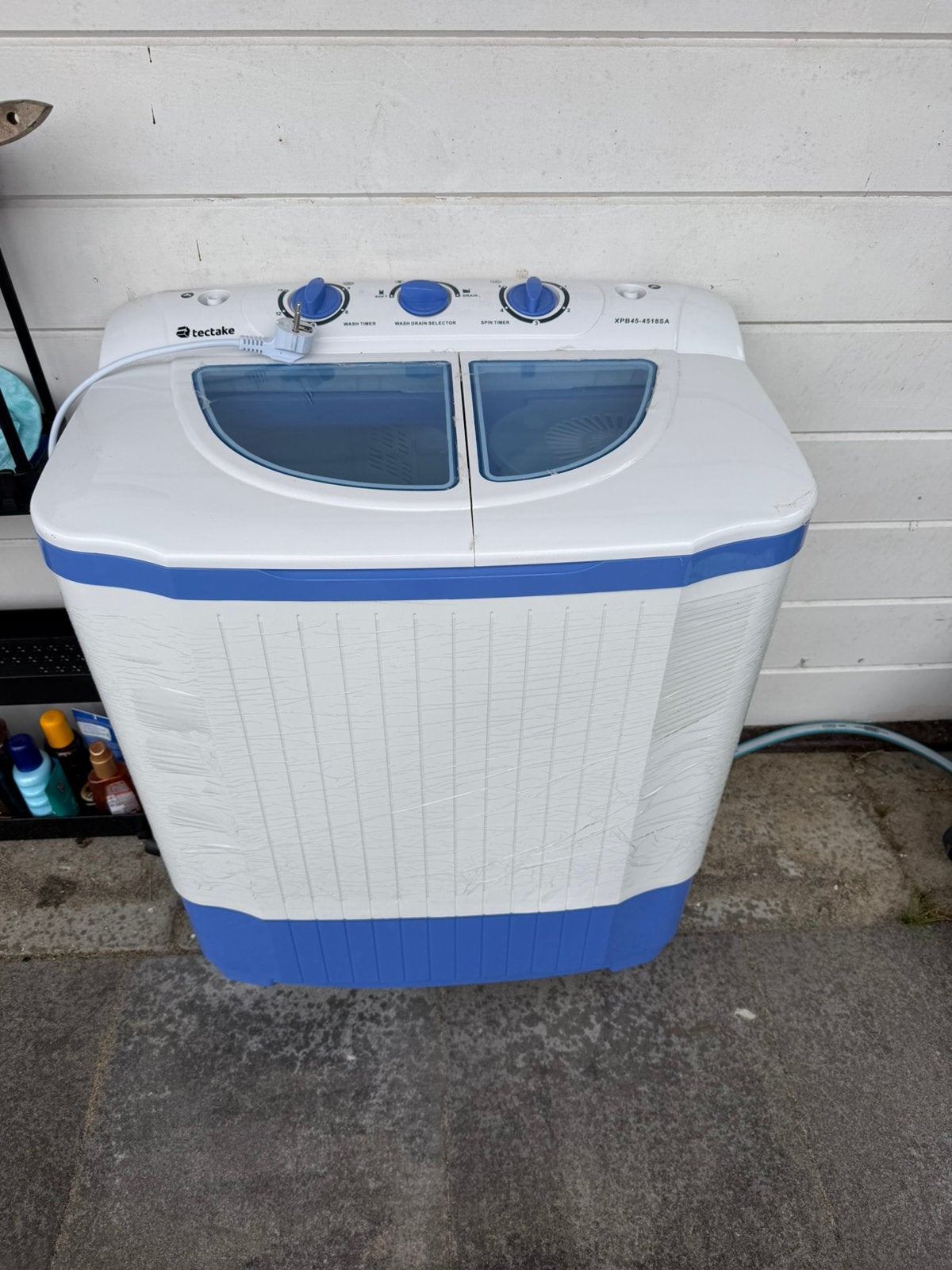 Tectake camper camping mobiele wasmachine centrifuge, Witgoed en Apparatuur, Wasmachines, Zo goed als nieuw, Bovenlader, 4 tot 6 kg
