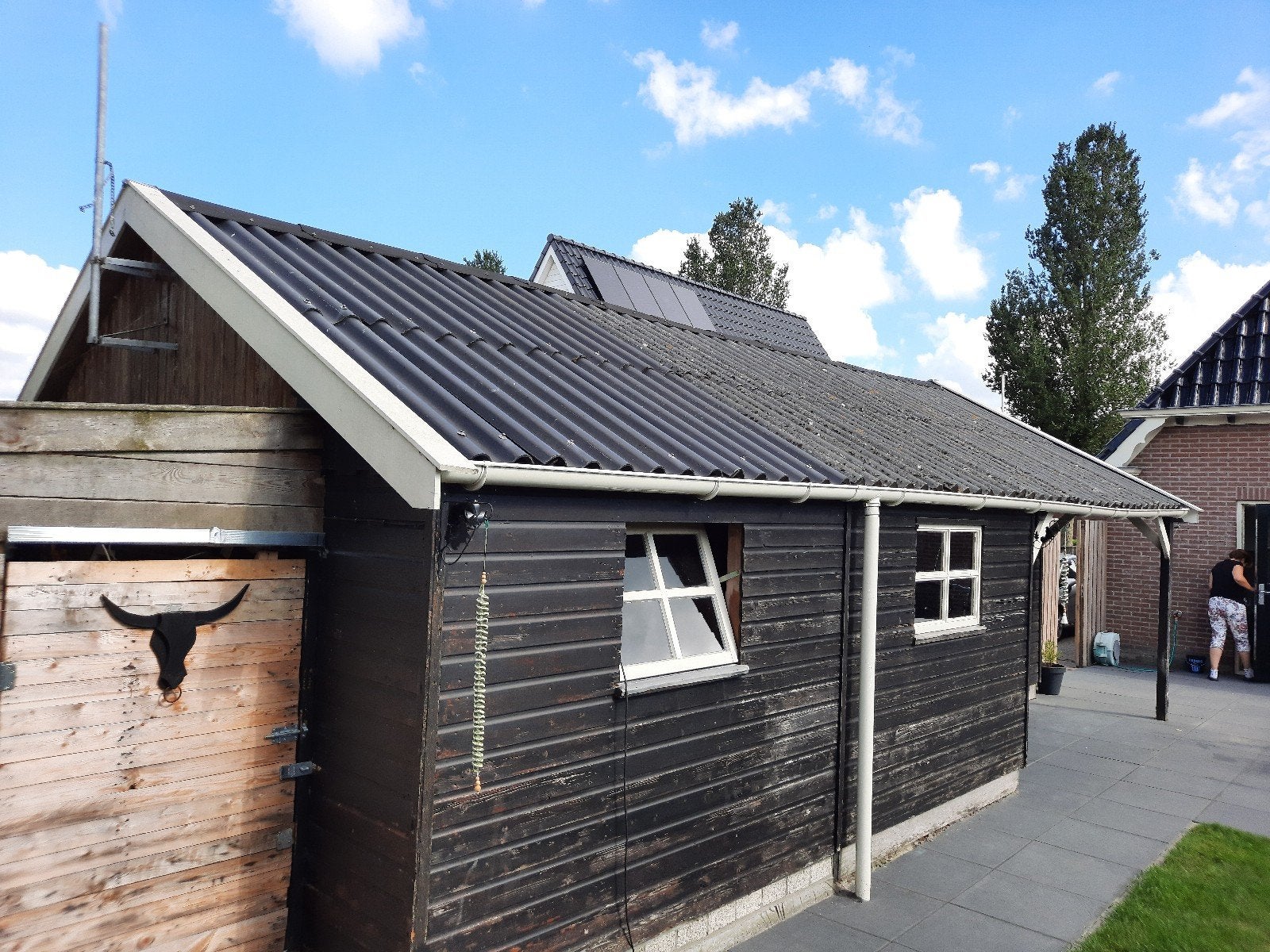 gratis.....garage....gratis...zelf afbreken..., Gebruikt, Grenen, Plank, 300 cm of meer