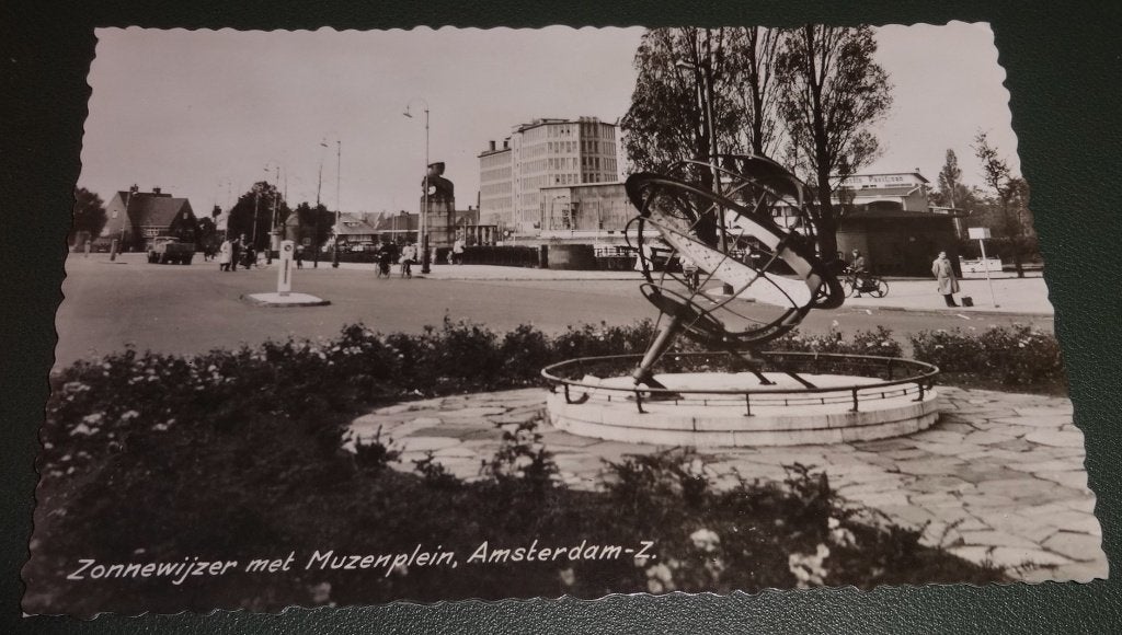 Amsterdam - Muzenplein - Zonnewijzer - Zuid - KAm01, Verzenden, 1940 tot 1960, Ongelopen, Noord-Holland