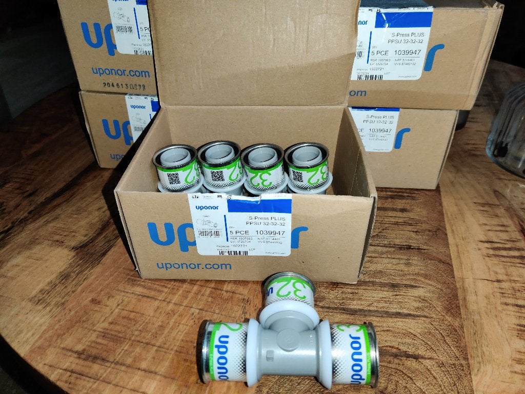 Uponor 32mm T-stuk, Pvc, Overige typen, Nieuw, Ophalen of Verzenden