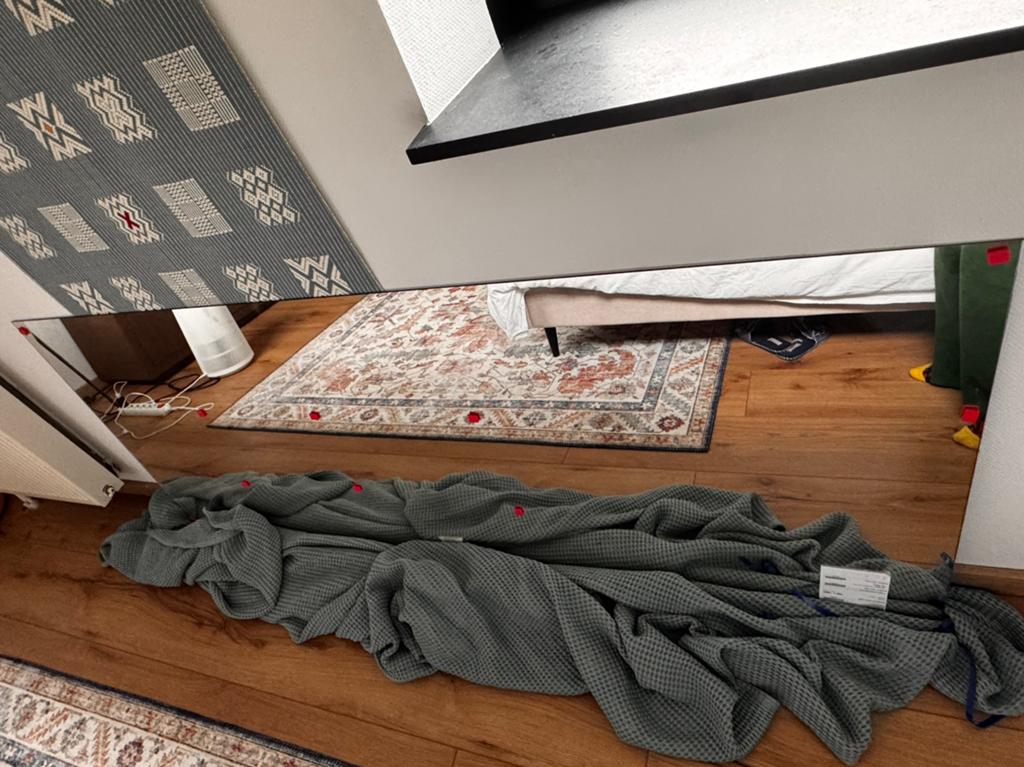 Te koop: Grote nieuwe spiegel (78 x 196 cm) montaageset, Huis en Inrichting, Woonaccessoires | Spiegels, Ophalen, Nieuw, Rechthoekig