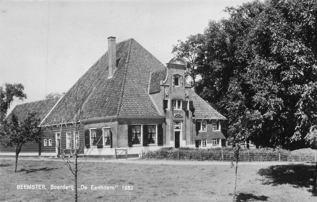 703-439-005 Beemster Boerderij De Eenhoorn, Verzamelen, Ophalen of Verzenden, Voor 1920, Noord-Holland