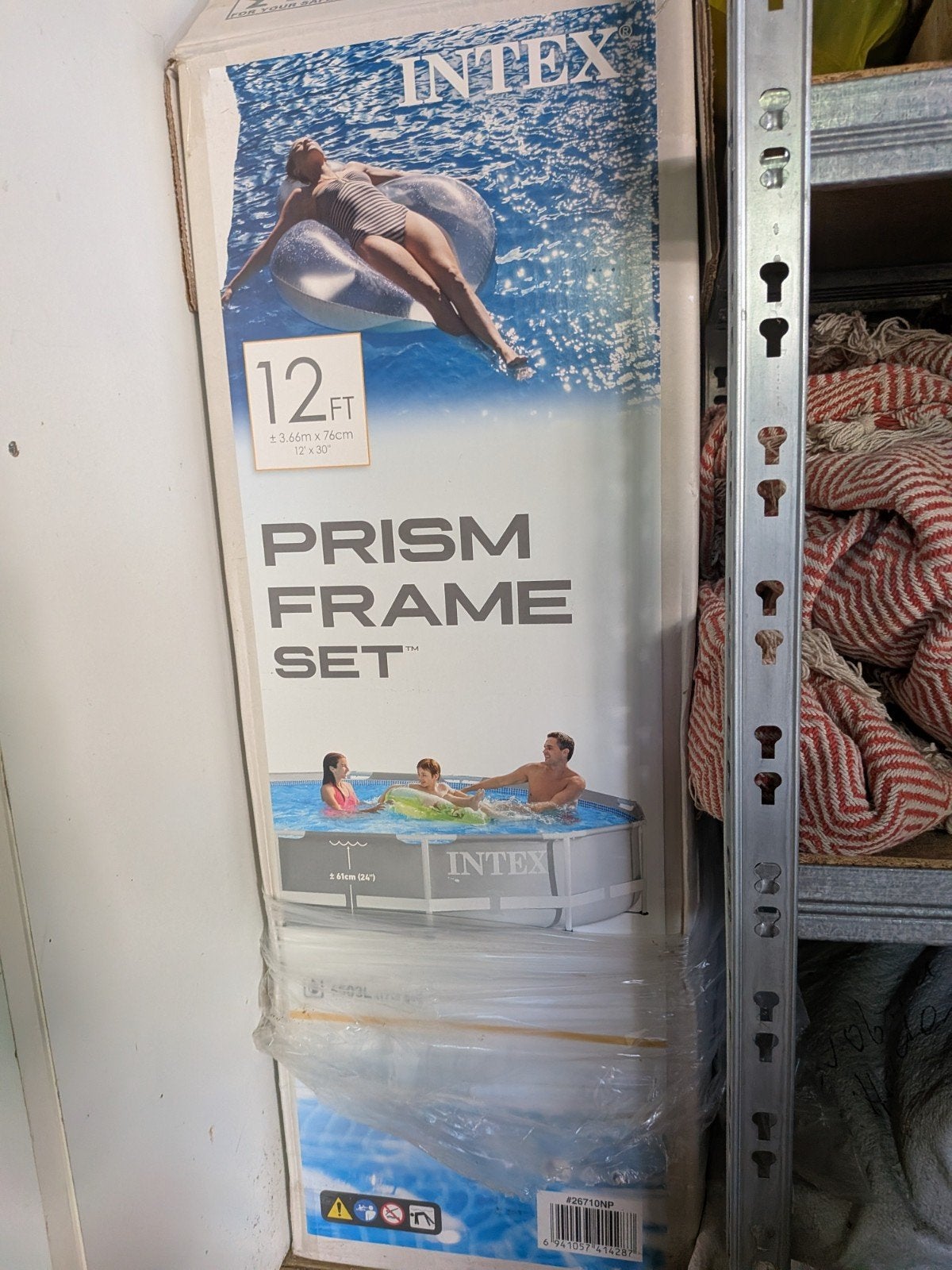 Intex Prism Frame Zwembad 3.66m, Ophalen, Rond, 300 cm of meer, Zo goed als nieuw