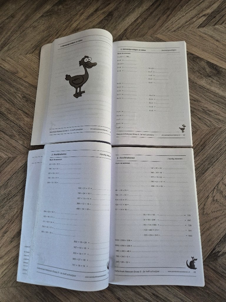 Groep 5 - 1e en 2e helft schooljaar Aandacht voor Rekenen, Ophalen of Verzenden, Zo goed als nieuw, Overige niveaus, Nederlands