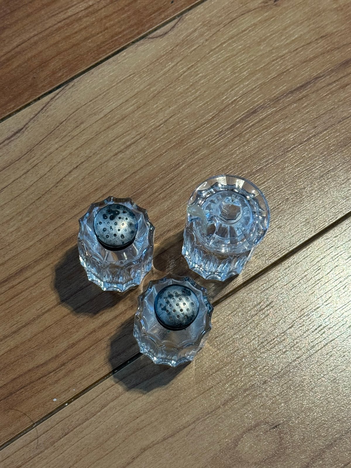 Vintage Peper, Zout & Mosterd Potjes Set, Ophalen of Verzenden