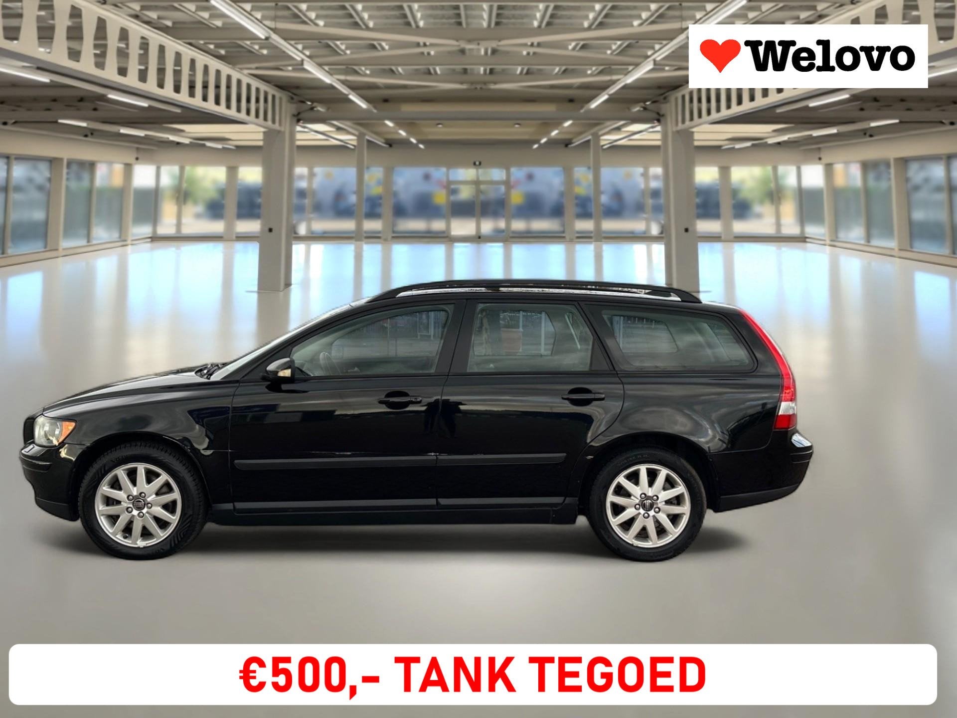 Volvo V50 2.4 Kinetic Garantie, verwarmde stoelen Automaat !, Stof, Zwart, 700 kg, Zwart