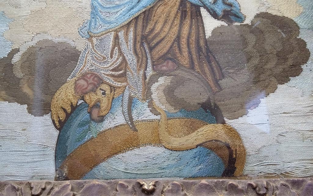 Om 1750-1800 Kloosterwerk MARIA MADONNA Klooster Werk Nonnen, Ophalen of Verzenden