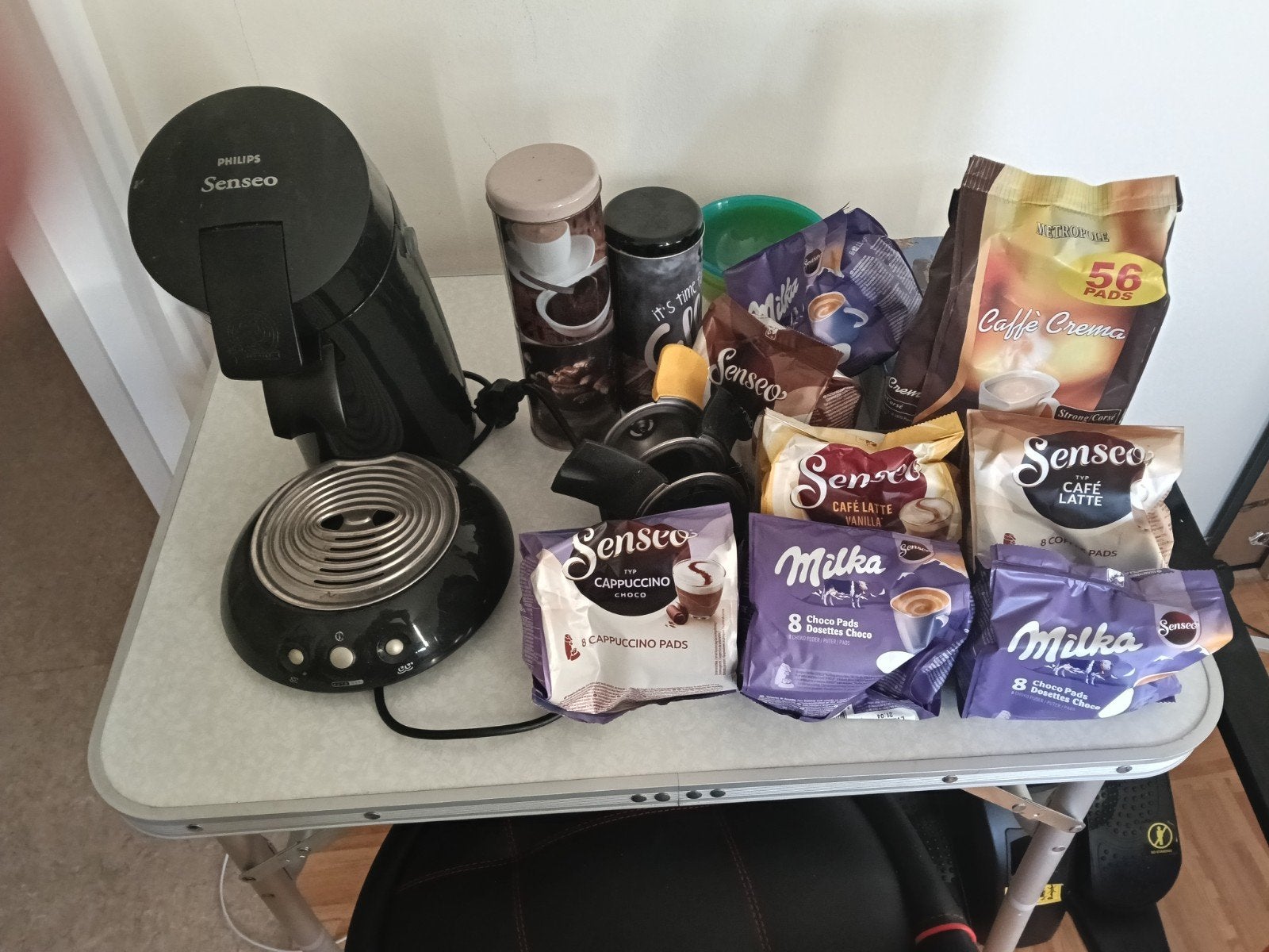 Philips Senseo koffiezetapparaat met diverse pads, Ophalen, Koffiepads en cups, Koffiemachine, Zo goed als nieuw