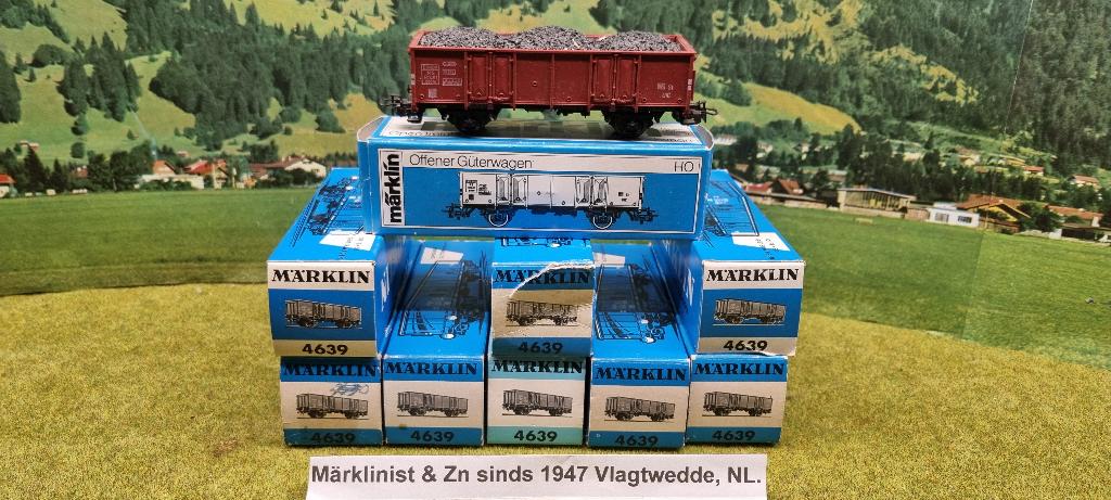 Märklin Bakwagens met kolen no 4439 10x, Hobby en Vrije tijd, Modeltreinen | H0, Wisselstroom, Analoog, Wagon, Ophalen of Verzenden
