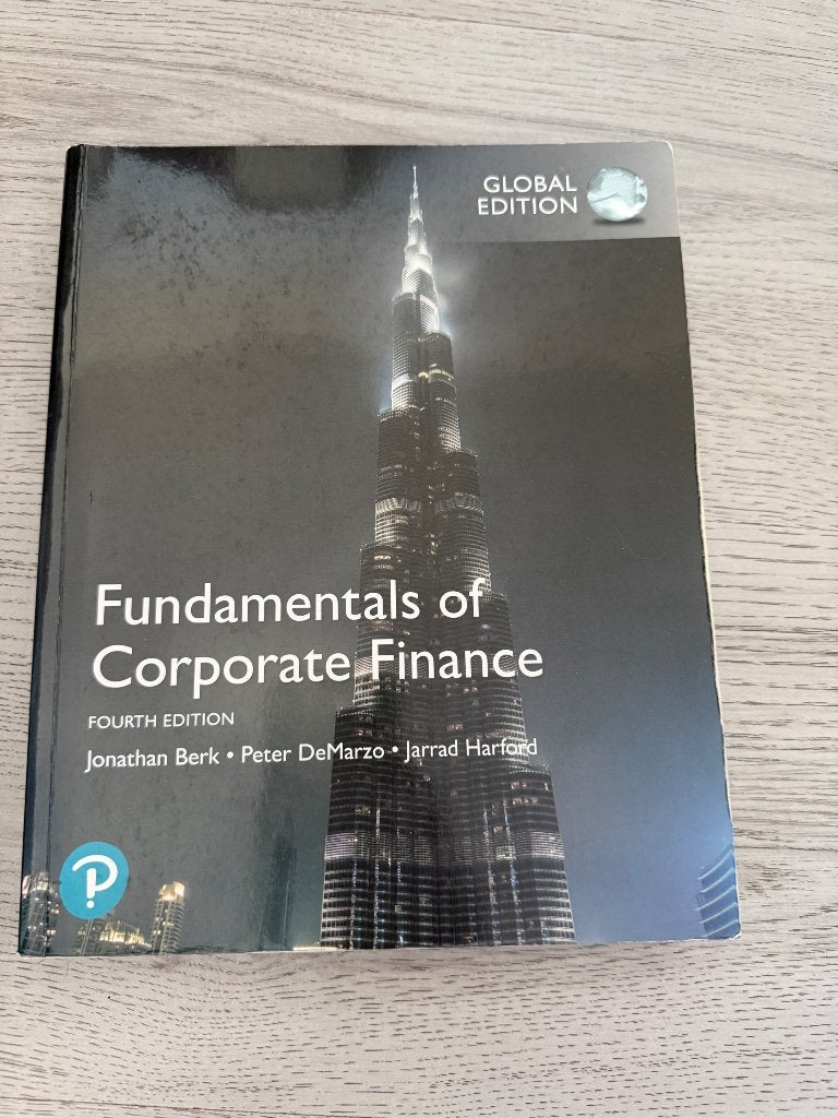 Fundamentals of Corporate Finance FOURTH EDITION, Ophalen of Verzenden, Zo goed als nieuw, Jonathan Berk • Peter DeMarzo • Jarrad Harfard