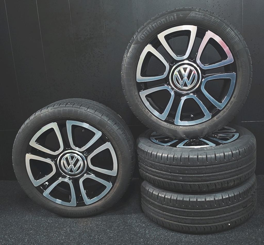 Vw up TRIANGLE velgen met continental zomerbanden, Auto-onderdelen, Ophalen, 16 inch, Banden en Velgen, 185 mm