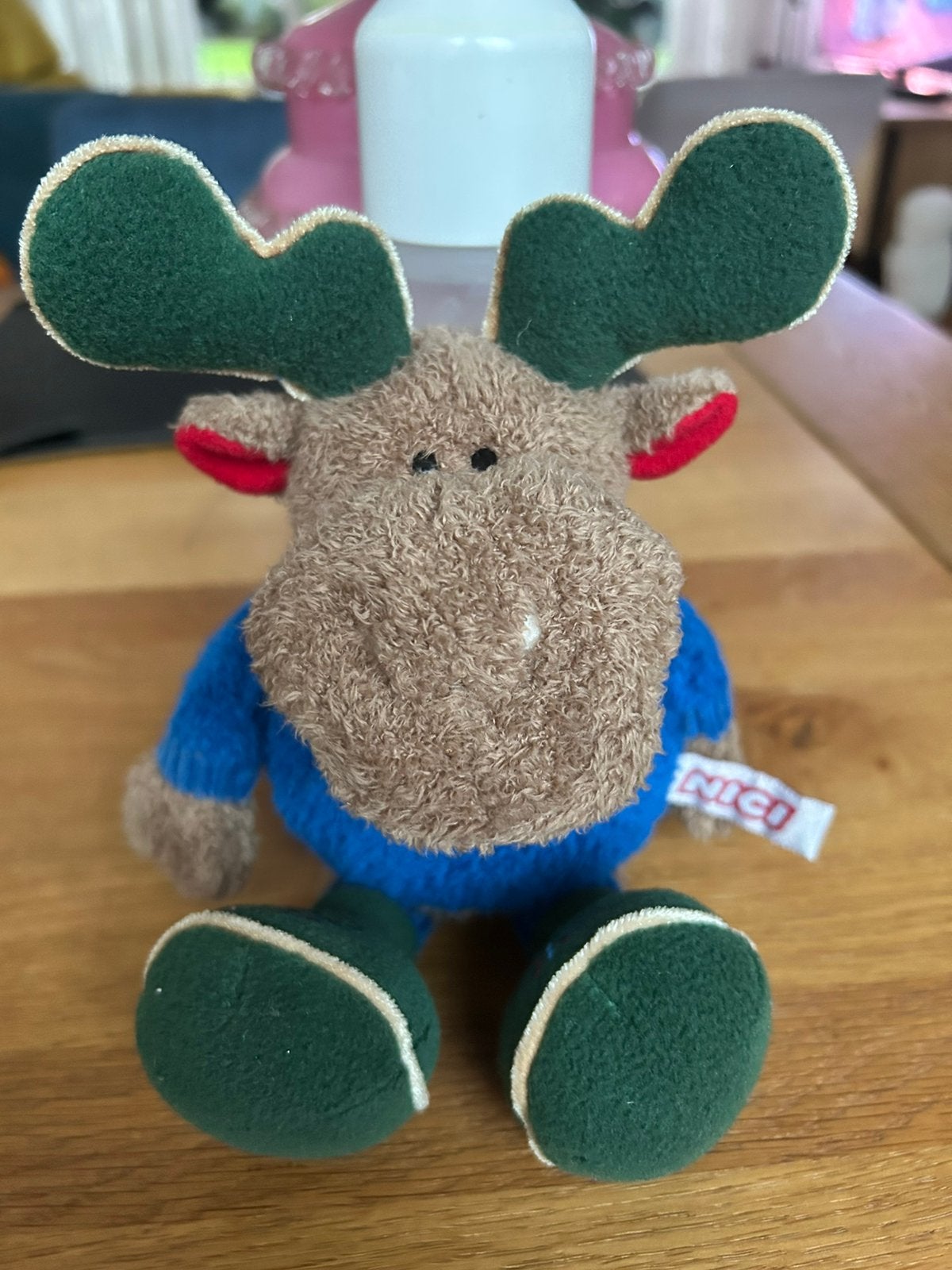 Nici Detlef de Eland knuffel - Zo goed als nieuw, NICI, Overige typen, Ophalen of Verzenden, Middelgroot (20 tot 80 cm)