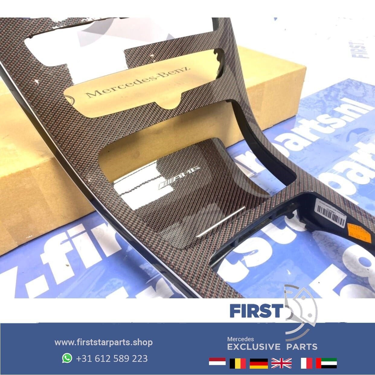 W205 C63 AMG Edition 1 Carbon midden console origineel MB 63, Auto-onderdelen, Interieur en Bekleding, Gebruikt, -, Ophalen of Verzenden