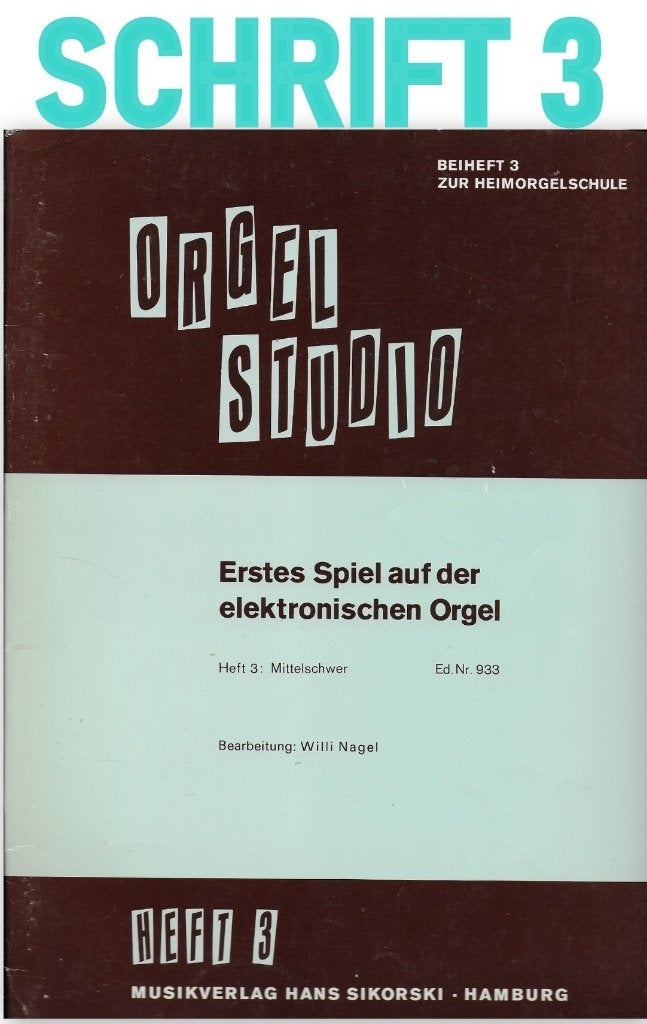 Blmz4 bladmuziek orgel studio schrift 3 iets moeilijker, Orgel, Gebruikt, Klassiek, Ophalen of Verzenden