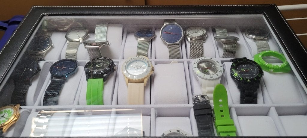 Mooie verzameling van 17 horloges te koop, Sieraden, Tassen en Uiterlijk, Horloges | Heren, Overige merken, Staal, Staal, Polshorloge