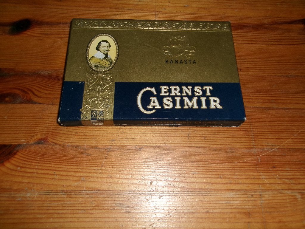 Ernst Casimir sigarendoosje + sigarenbandjes, Ophalen of Verzenden, Gebruikt, Tabaksdoos of Verpakking