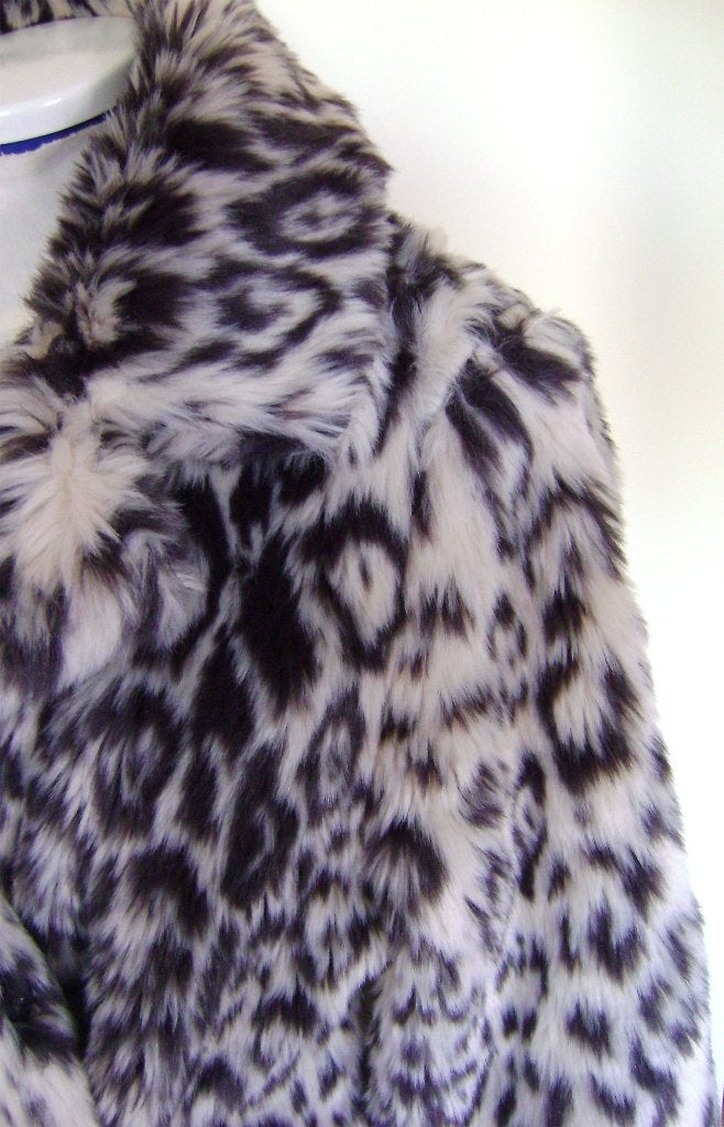 nep bont panther print winter mantel cyber gothic punk rock, Zo goed als nieuw, Maat 36 (S), Meerkleurig, Vingino