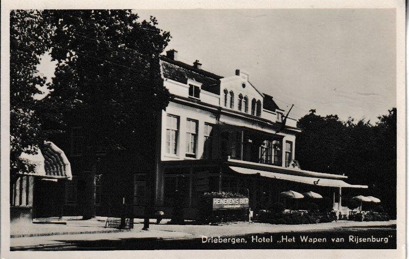 DRIEBERGEN - 1950 - Het HOTEL WAPEN van RIJZENBURG, Ophalen of Verzenden, 1940 tot 1960, Gelopen, Utrecht